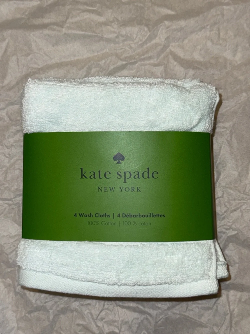 kate spade Light Turquoise Cotton Wash Cloths